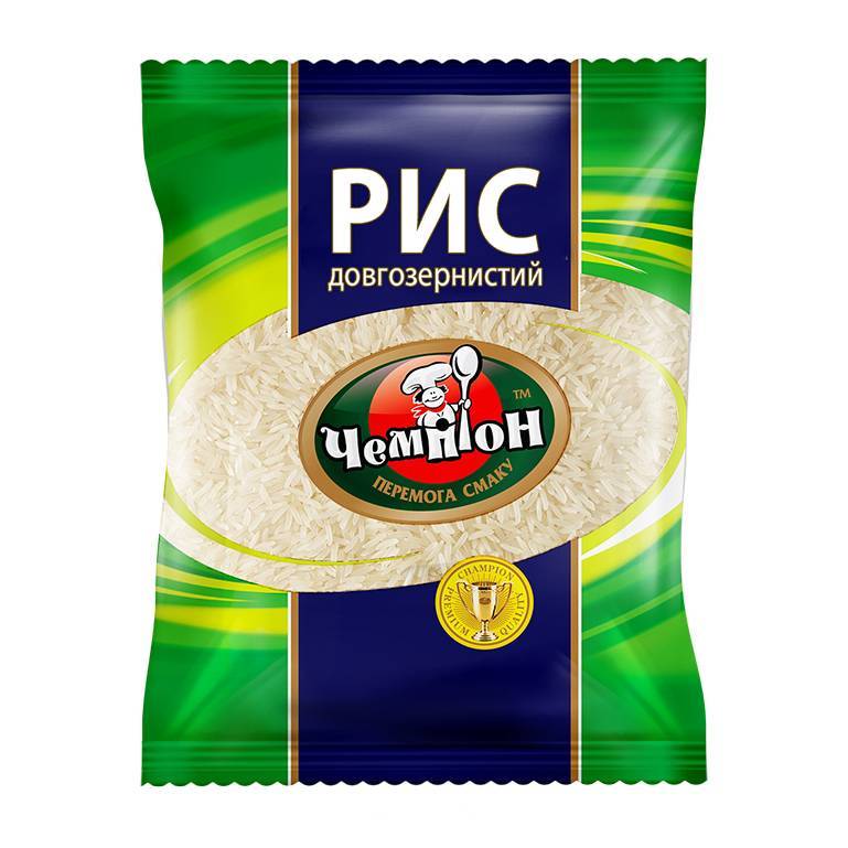 Рис шліфований довгозернистий ТМ “Чемпіон” (800г)