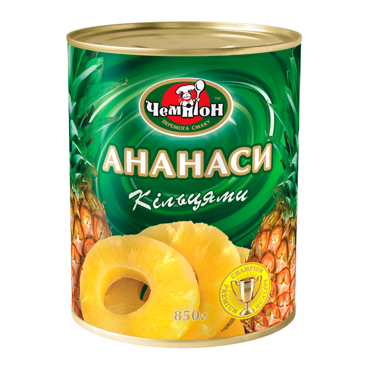 Ананаси кільцями ТМ “Чемпіон” (3050г)