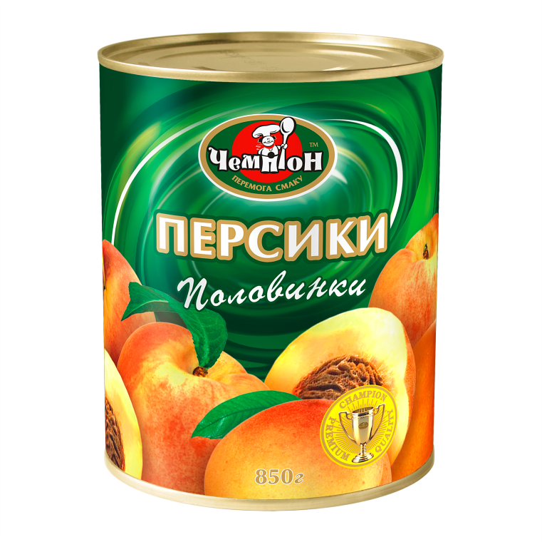 Персики половинками ТМ “Чемпіон” (850г)